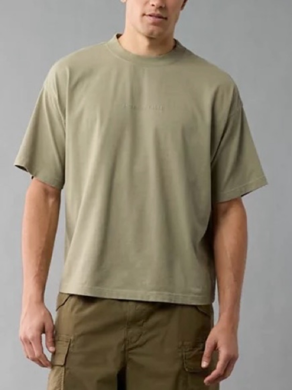 American Eagle AE Laidback Luxe Heavyweight Oversized Logo Graphic T-Shirt